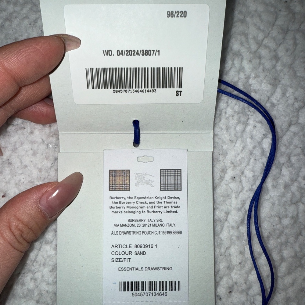 Burberry Check Mini Drawstring Pouch - Picture 9 of 11